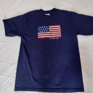 Vintage Gildan Mens’s Blue M Short Sleeve T Shirt 1999 US Open Tennis USTA